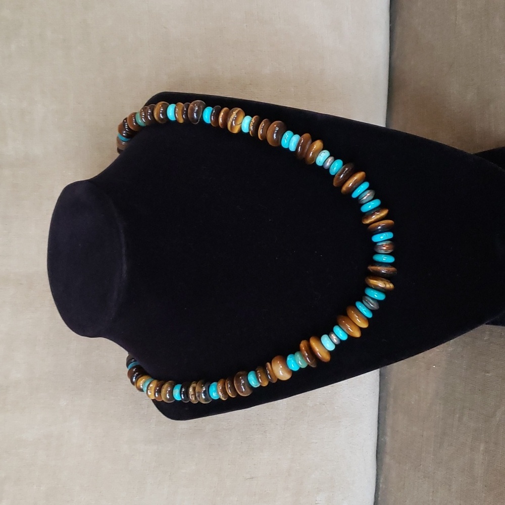 Southwestern Tiger's Eye & Turquoise Necklace